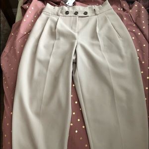 TOPSHOP Paperbag Waist Tapered Trousers